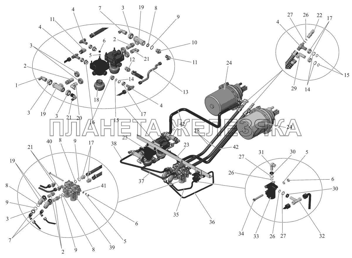 Приводной блок задних тормозов 103-3500110 МАЗ-107 (2011)