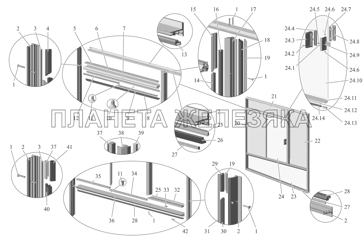 Окно водителя 206065-5403010 МАЗ-206/226