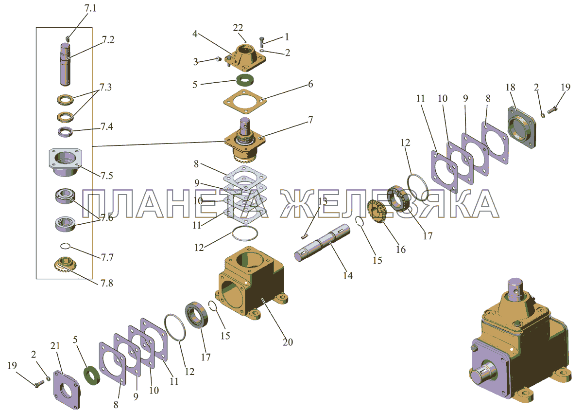 Редуктор угловой 101-3426010 МАЗ-231