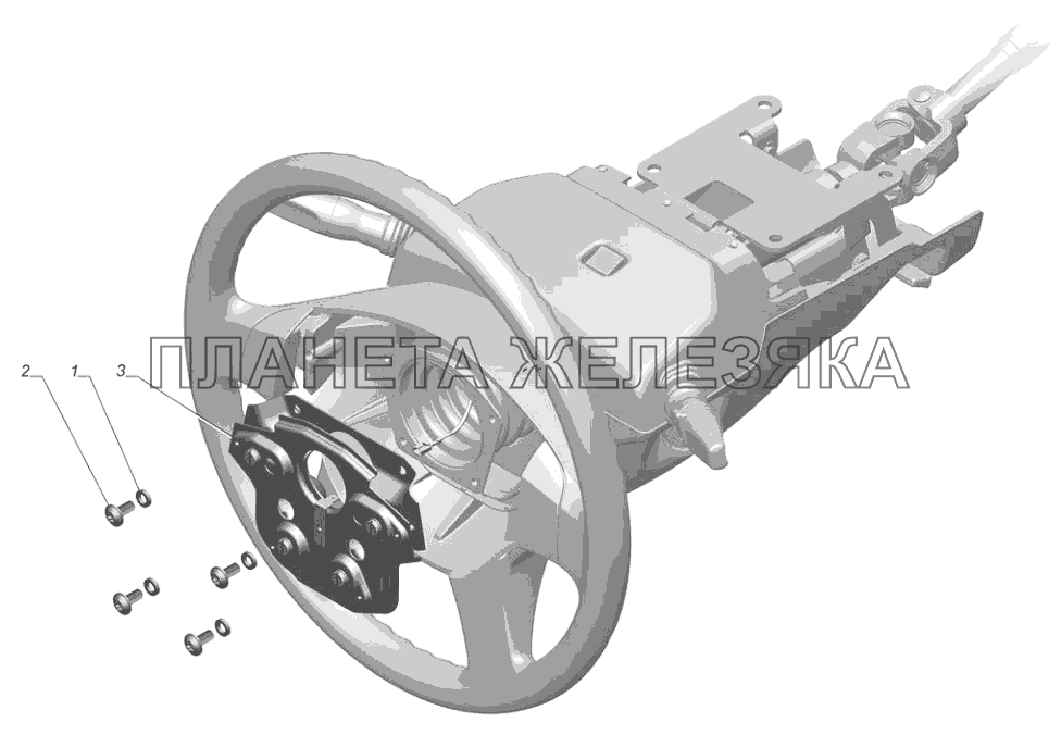 2705-3710001. Установка включателя звукового сигнала ГАЗ-3302 (с двиг. УМЗ)