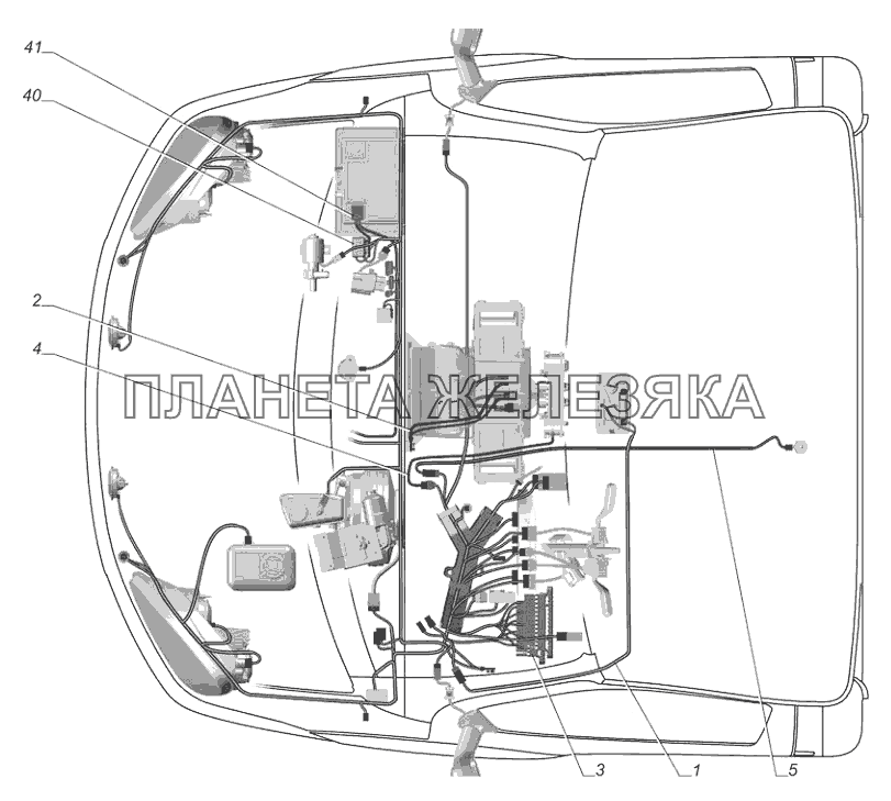 3302-3724002-208. Установка проводов ГАЗ-3302 (с двиг. УМЗ)