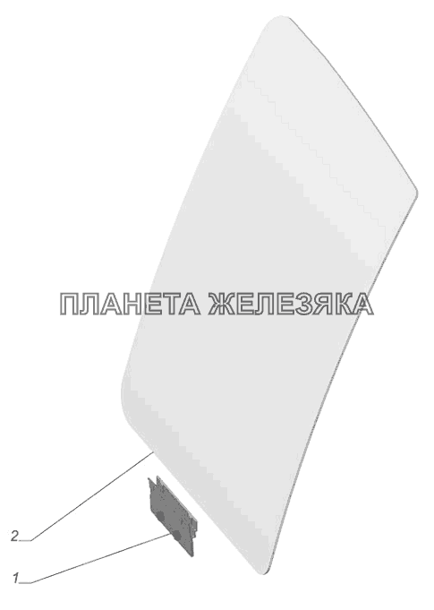 3302-6103211. Стекло опускное двери левое ГАЗ-3302 (с двиг. УМЗ)
