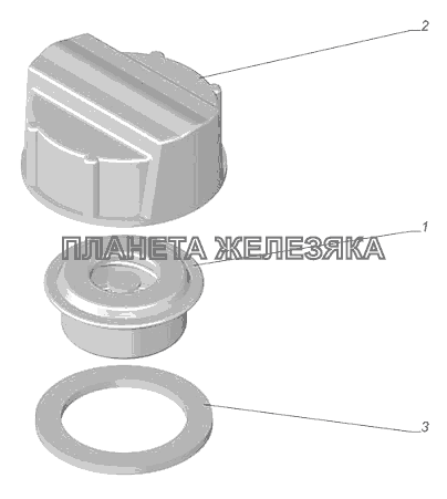 330208-1311065. Пробка расширительного бачка ГАЗ-3302 (с двиг. УМЗ)