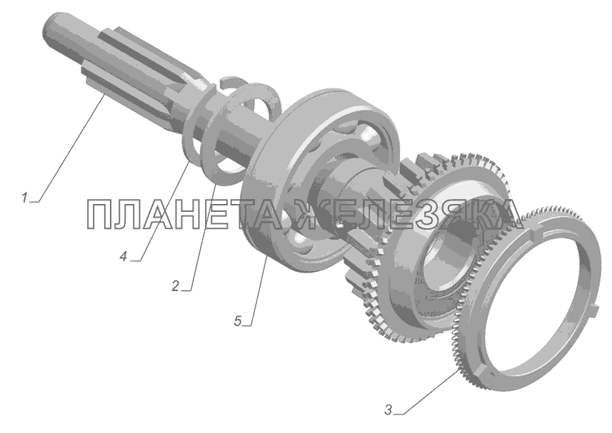 3302-1701025-01. Вал первичный ГАЗ-3302 (с двиг. УМЗ)