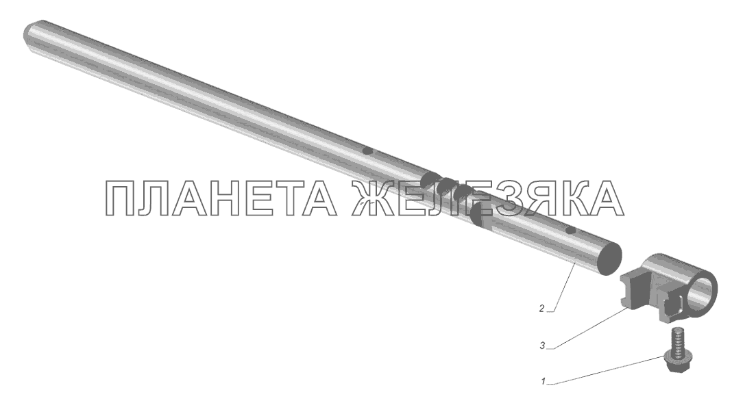 3302-1702034. Шток включения 1 и 2 передачи с головкой ГАЗ-3302 (с двиг. УМЗ)