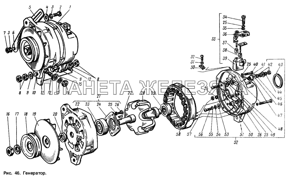 Генератор ГАЗ-3307