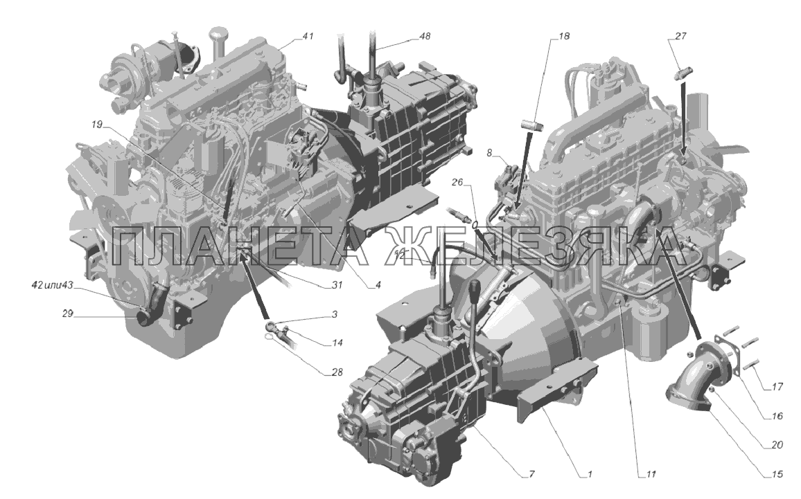 33081-1000252-110. Двигатель полностью укомплектованный ГАЗ-33081