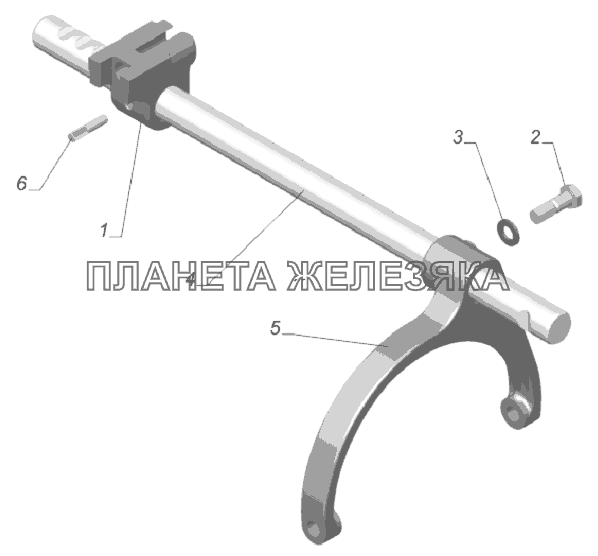 3309-1702023. Шток переключения 1-й передачи и заднего хода с головкой ГАЗ-33081