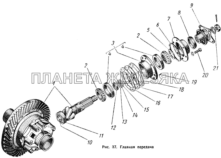 Главная передача ГАЗ-52-01
