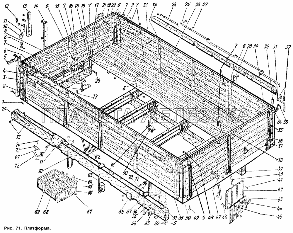 Платформа ГАЗ-53 А
