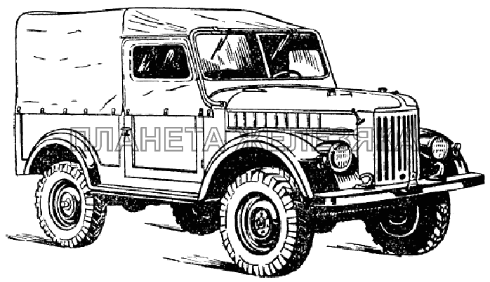 Внешний вид автомобиля ГАЗ 69 ГАЗ-69