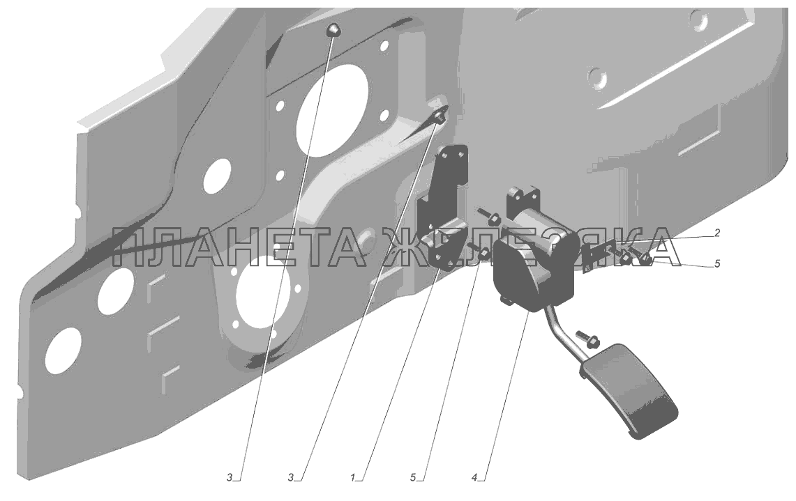 2705-1108002-10. Установка деталей акселератора ГАЗ-2705 (Cummins E-4)
