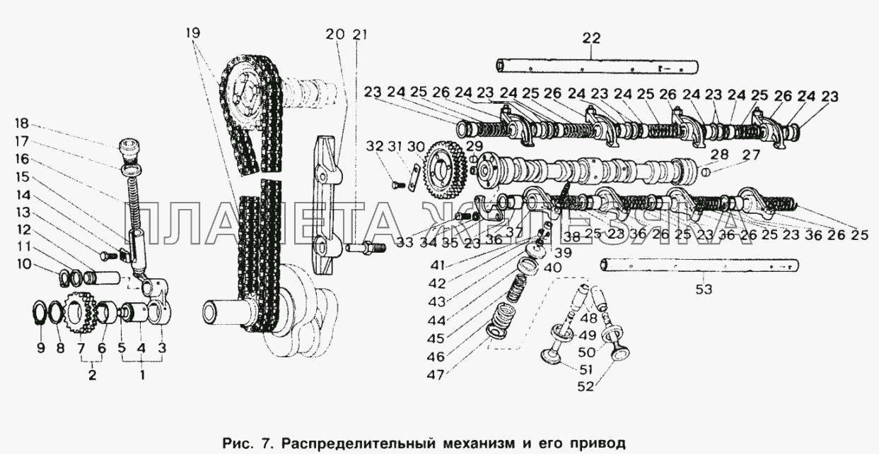 Распределительный механизм и его привод ИЖ 2126