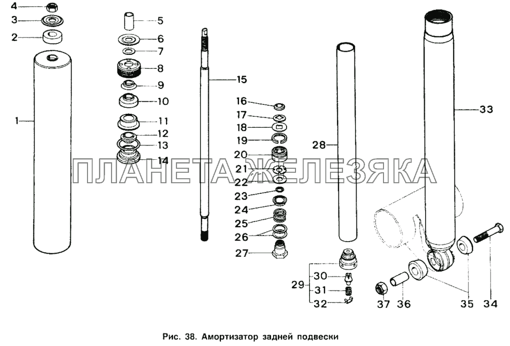 Амортизатор задней подвески ИЖ 2126