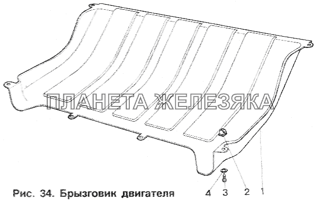 Брызговик двигателя ИЖ 2717