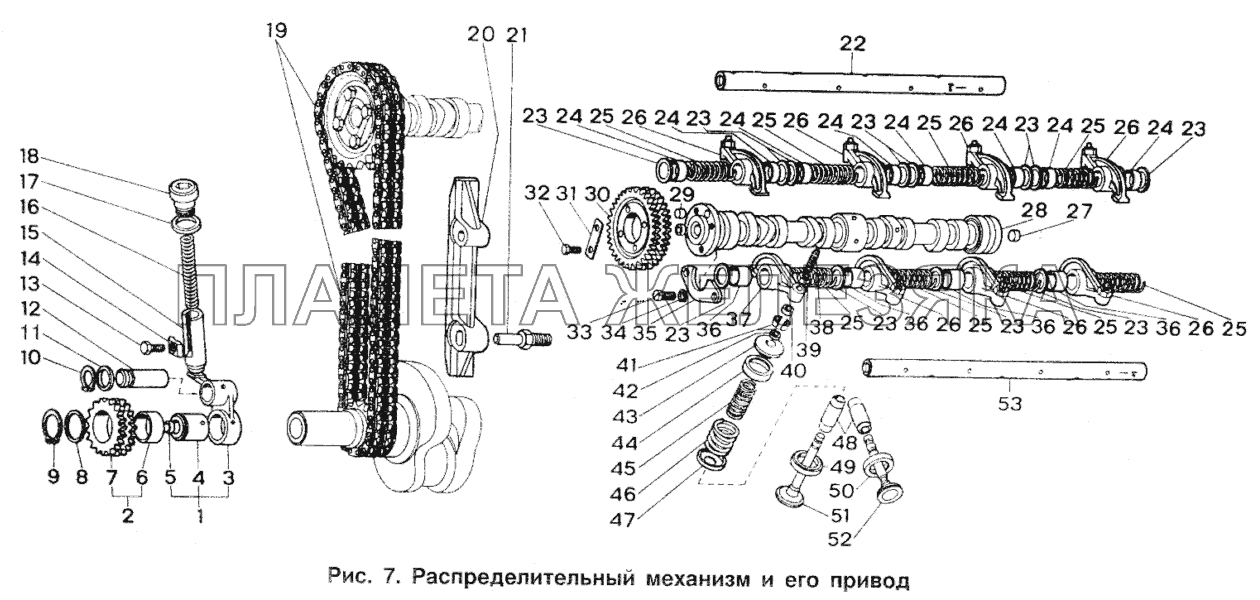 Распределительный механизм и его привод ИЖ 2717