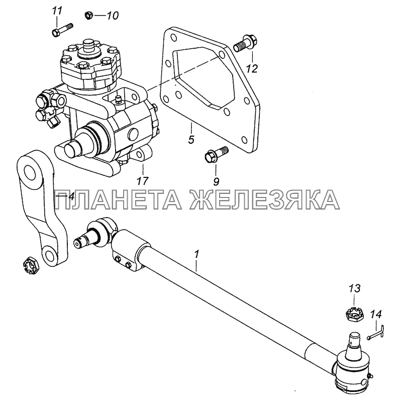 5308-3400012-10 Установка рулевого механизма КамАЗ-4308 (Евро 4)