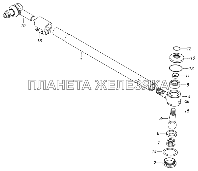 5308-3414010-10 Тяга сошки с наконечниками КамАЗ-4308 (Евро 4)