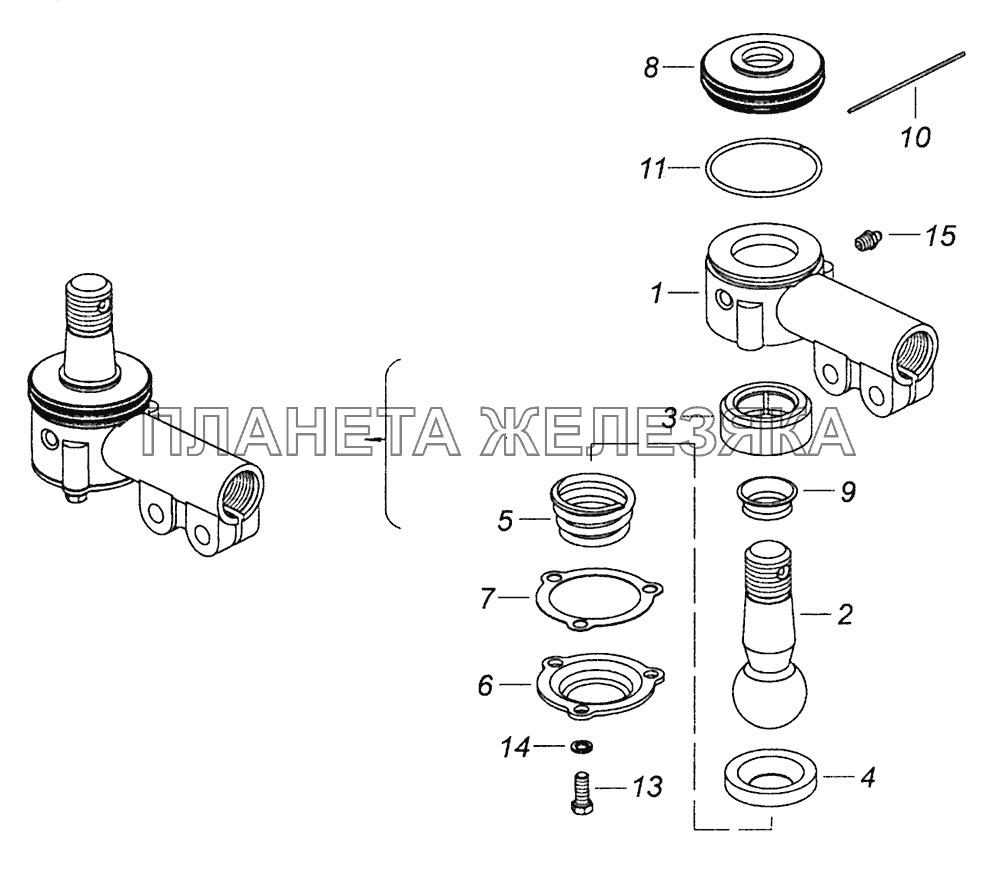 6520-3414055 Наконечник тяги КамАЗ-4308 (Евро 4)