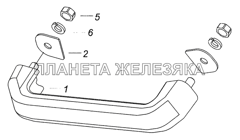 53205-5310001 Установка ручки передка КамАЗ-4308 (Евро 4)