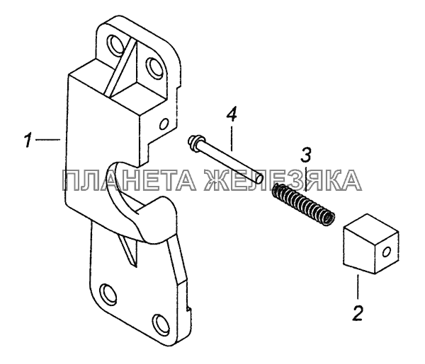 5320-6105035-10 Фиксатор замка левый КамАЗ-4308 (Евро 4)