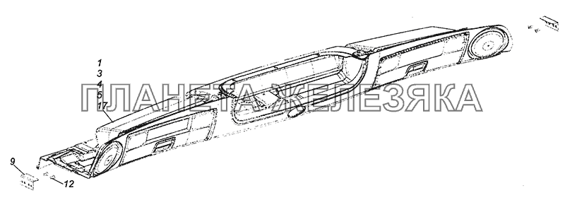 65115-8213005 Установка надоконных полок КамАЗ-4308 (Евро 4)