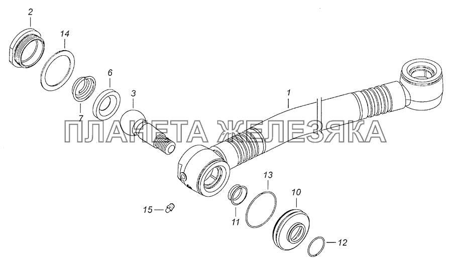 4308-3414010-40 Тяга сошки с наконечниками КамАЗ-4308 (Евро 3)