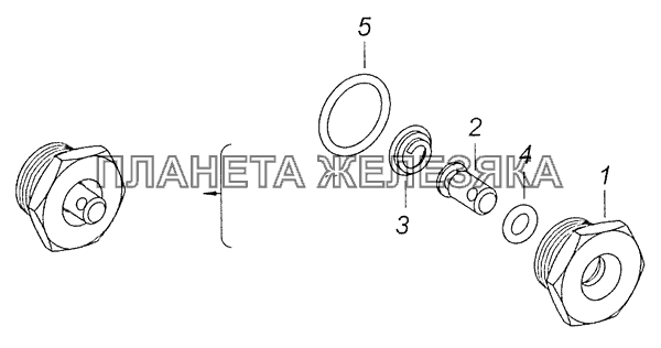 16-3513110 Кран слива конденсата КамАЗ-4308 (Евро 3)