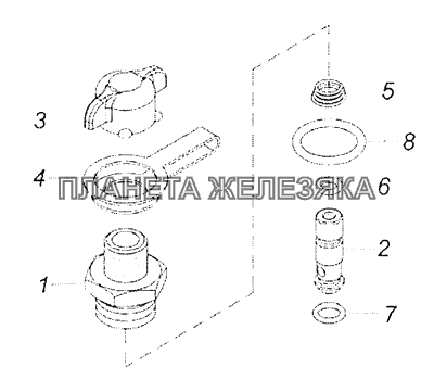 16-3515310 Клапан контрольного вывода КамАЗ-4308 (Евро 3)
