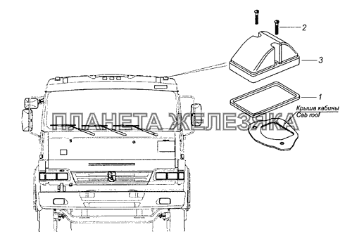 5425-3738002 Установка габаритных фонарей КамАЗ-4308 (Евро 3)