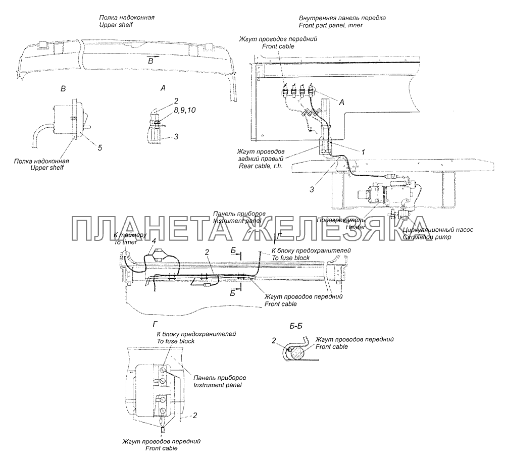 65228-3741001 Установка электрооборудования подогревателя КамАЗ-4308 (Евро 3)