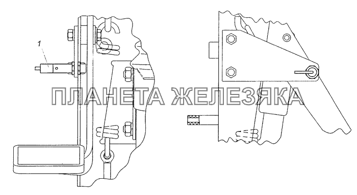 4308-4011037 Установка датчика педали сцепления КамАЗ-4308 (Евро 3)