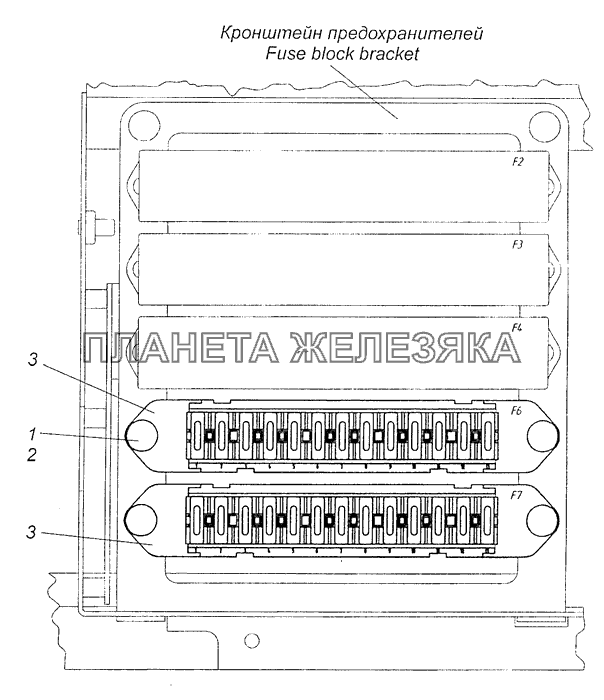 65115-4012001 Установка предохранителей КамАЗ-4308 (Евро 3)