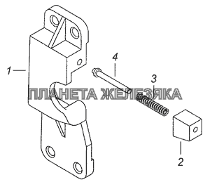 5320-6105035-10 Фиксатор замка левый КамАЗ-4308 (Евро 3)