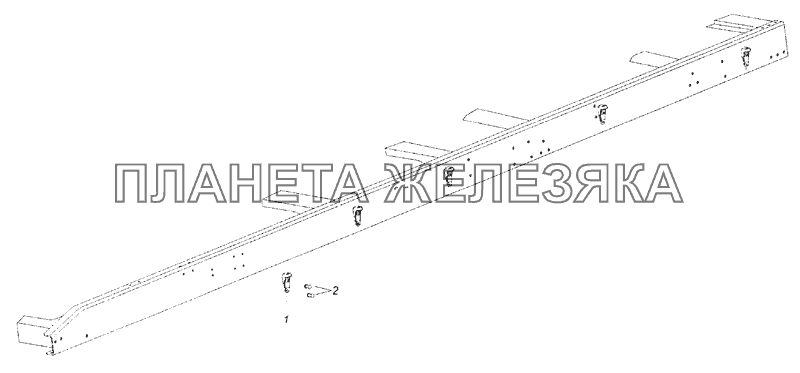 4308-8521008-88 Установка кронштейнов на раме КамАЗ-4308 (Евро 3)