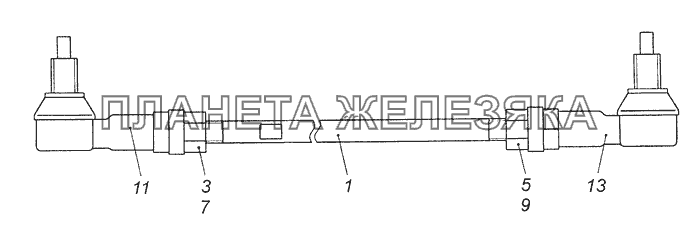 6540-1703520-06 Тяга реактивная КамАЗ-4308 (Евро 3)