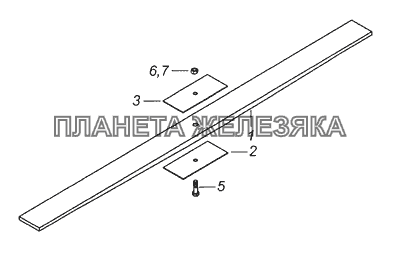 4308-2913012-10 Рессора дополнительная КамАЗ-4308 (Евро 3)
