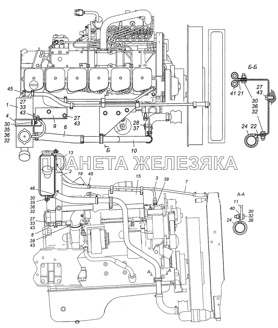 Установка бачка расширительного Э4308-1311005 КамАЗ-4308