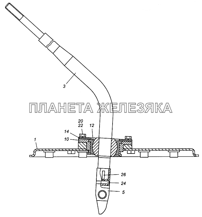 Опора рычага переключения передач в сборе 4308-1703204 КамАЗ-4308