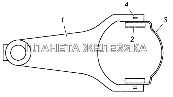 Вилка блокировки в сборе Э4308-2409016 КамАЗ-4308