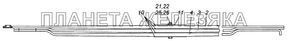 Рессора передняя в сборе 65115-2902012-10 КамАЗ-4308