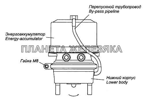 Тормозная камера, тип 20/24, в сборе Э4308-3519500 КамАЗ-4308