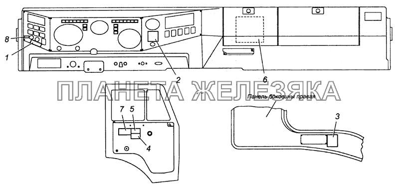 Установка инструкционных табличек Э4308-3903001 КамАЗ-4308