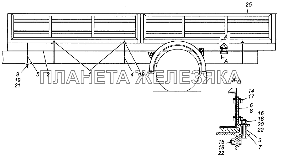 Установка платформы 4308-8500008-20 КамАЗ-4308