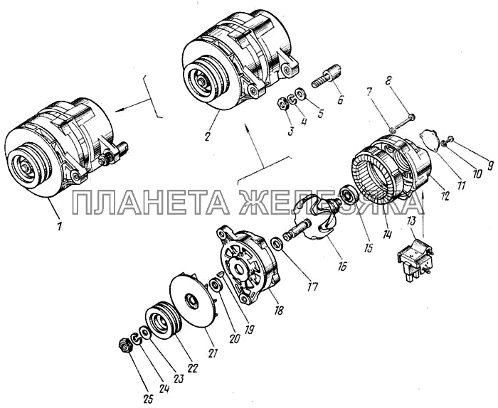 Генератор 740.3701008-40 КамАЗ-43101