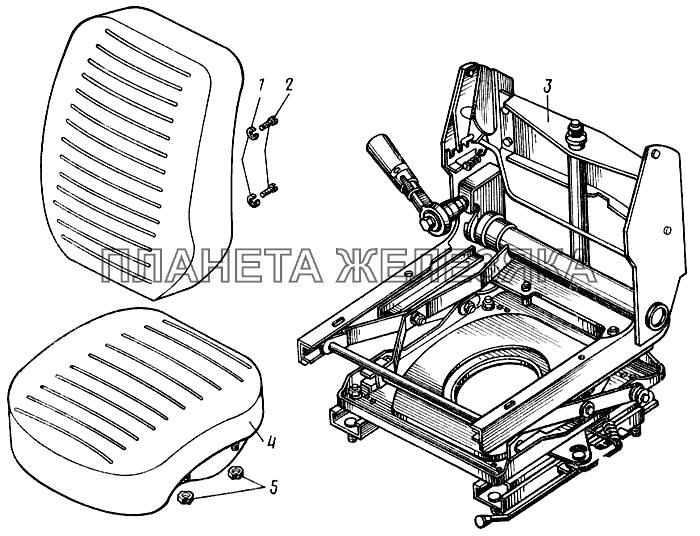 Сиденье водителя 5320-6800010 КамАЗ-43101