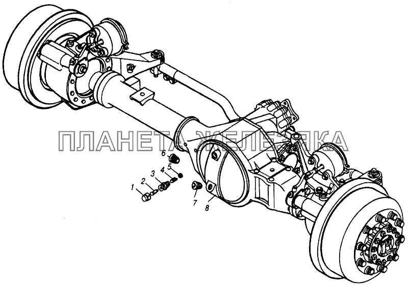 Мост передний в сборе КамАЗ-4310 (каталог 2004 г)