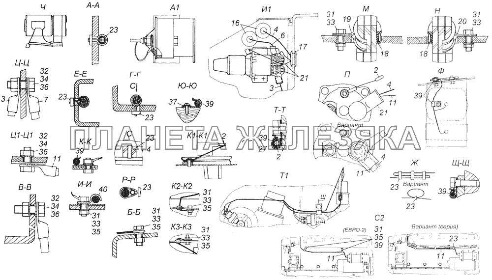 Установка проводов на шасси КамАЗ-43118