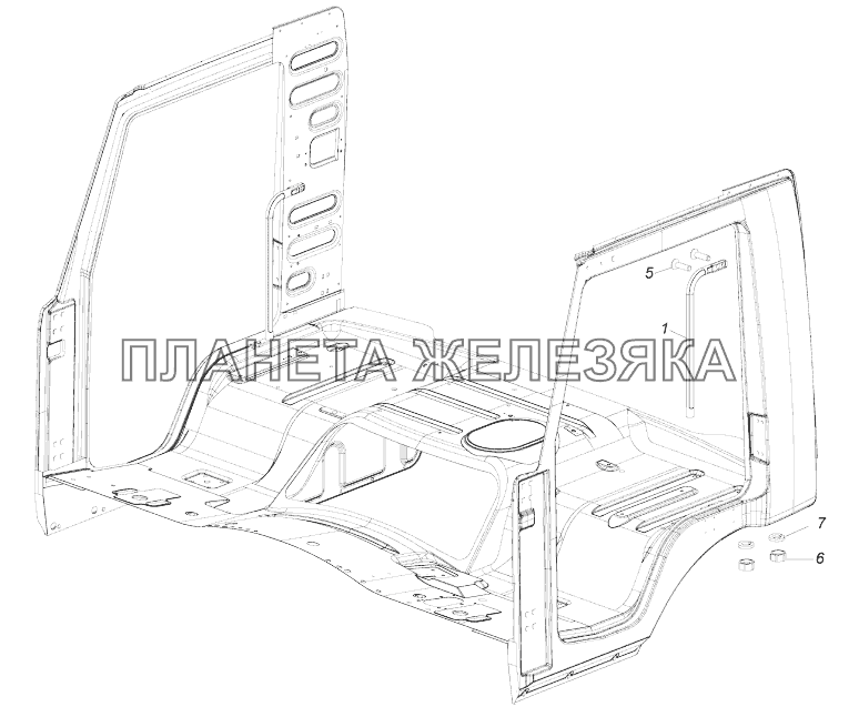 6522-8202005 Установка поручней входа КамАЗ-43118 (Евро 4)