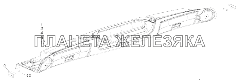 65115-8213005 Установка надоконных полок КамАЗ-43118 (Евро 4)